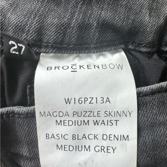 Brockenbow Madga Puzzle Skinny Gray Jeans Size 27 - Picture 5 of 6